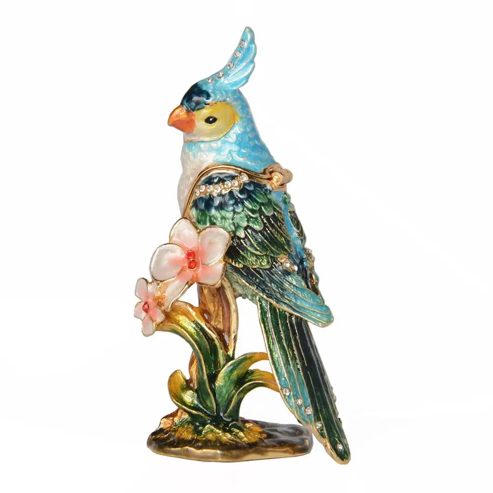 Cockatiel Parrot Bird Figurine Treasured Trinket Jewelry Necklace Box Pewter Ornament Collectibles Gifts
Cockatiel Parrot Bird Figurine Treasured Trinket Jewelry Necklace Box Pewter Ornament Collectibles Gifts