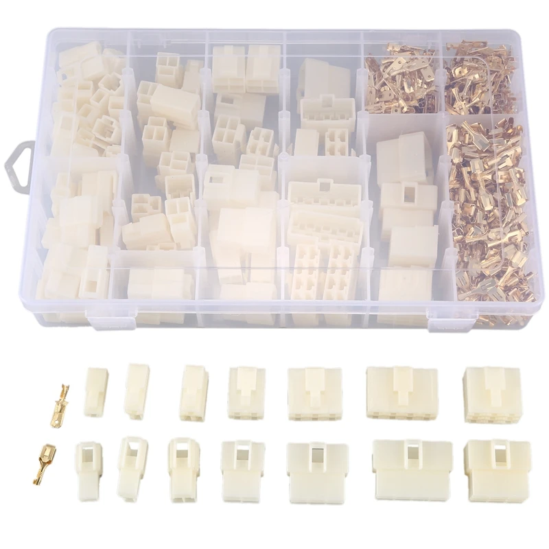 400Pcs 6.m 1 2 3 4 6 8 9 Pin Electrical Automotive Wire Connector Male Female Socket Plug and Pin Header Crimp Wire Terminals
400Pcs 6.m 1 2 3 4 6 8 9 Pin Electrical Automotive Wire Connector Male Female Socket Plug and Pin Header Crimp Wire Terminals