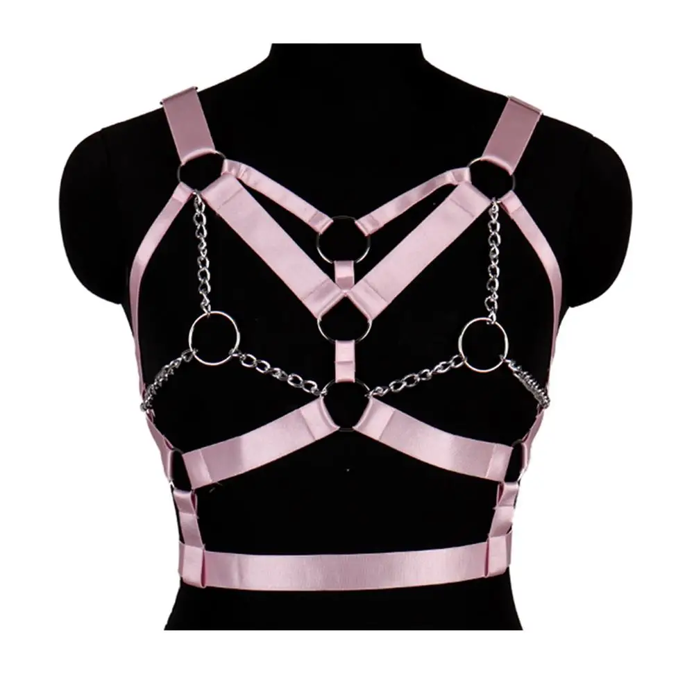 Pink Top Cage Harness Bra Chest Body Cage Strappy Metal Chain Belt Triangle Frame Punk Pastel Goth Plus Size Sexy Lingerie Rave
Pink Top Cage Harness Bra Chest Body Cage Strappy Metal Chain Belt Triangle Frame Punk Pastel Goth Plus Size Sexy Lingerie Rave