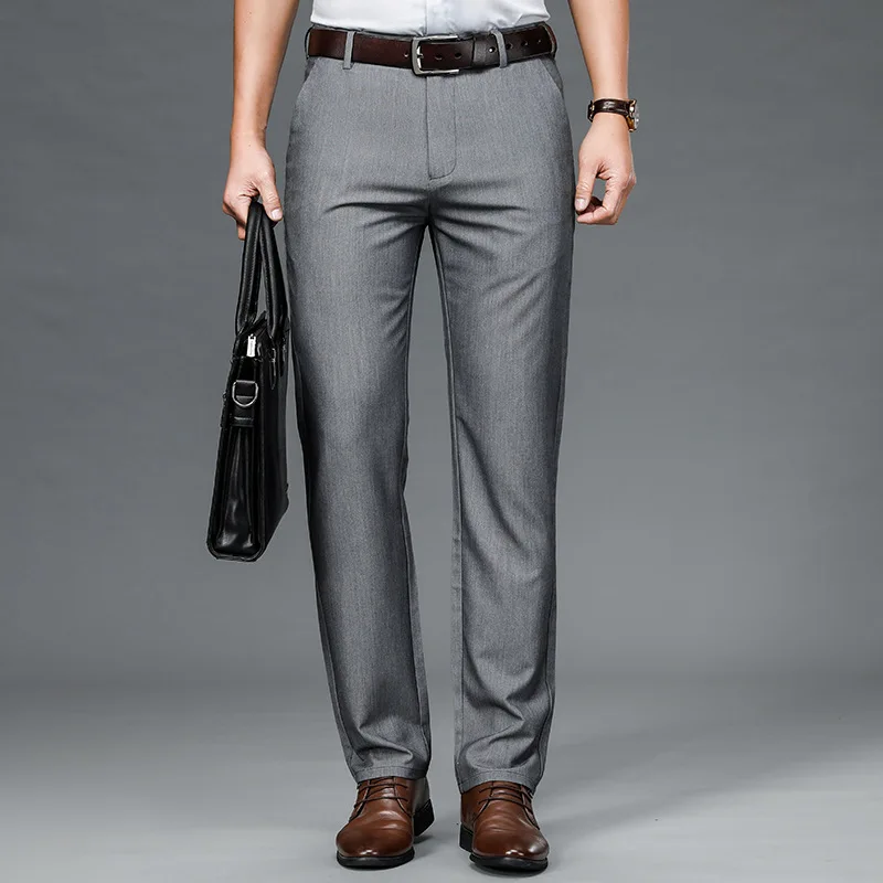 Spring Summer New Men's Casual Pants Straight Business Solid Color Loose Non-iron Stretch Suit Pants
Spring Summer New Men's Casual Pants Straight Business Solid Color Loose Non-iron Stretch Suit Pants