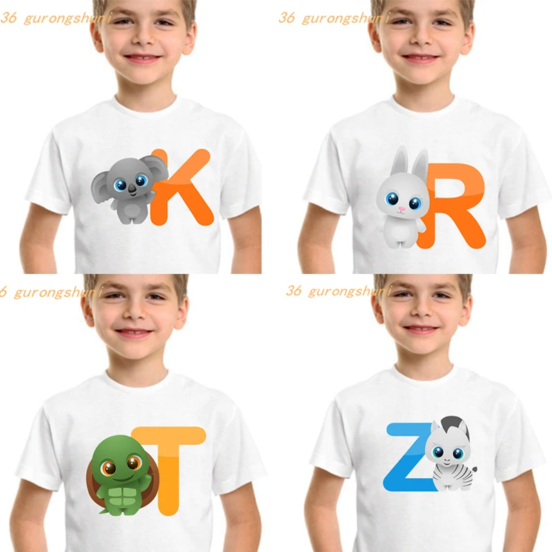 Children T-shirts Kids Clothes Boys T Shirts Animal Cartoon Kid Tshirt Girl Letter Q U Cartoon T Shirt M T K R Z X P Girls Tops
Children T-shirts Kids Clothes Boys T Shirts Animal Cartoon Kid Tshirt Girl Letter Q U Cartoon T Shirt M T K R Z X P Girls Tops