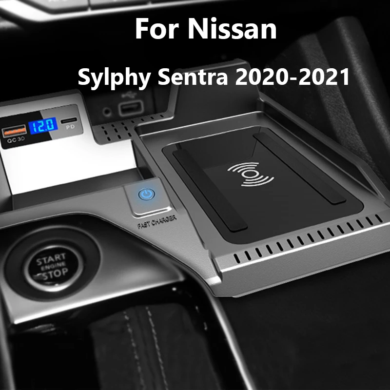 15W Car wireless charging for Nissan Sylphy Sentra 2020 2021 fast phone charger charging plate phone holder Car Charger
15W Car wireless charging for Nissan Sylphy Sentra 2020 2021 fast phone charger charging plate phone holder Car Charger