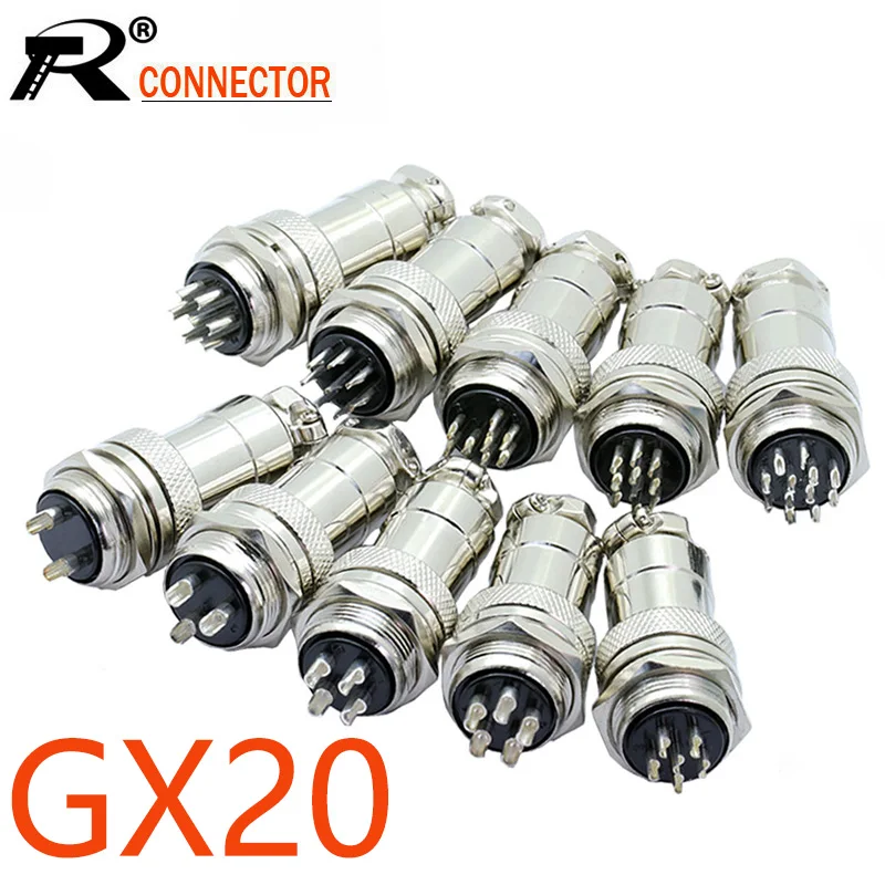 10sets GX20 Aviation Connector Male & Female 2/3/4/5/6/7/8/9/10/12/14 Pin Diameter 20mm Aviation Plug Socket Circular Connector
10sets GX20 Aviation Connector Male & Female 2/3/4/5/6/7/8/9/10/12/14 Pin Diameter 20mm Aviation Plug Socket Circular Connector
