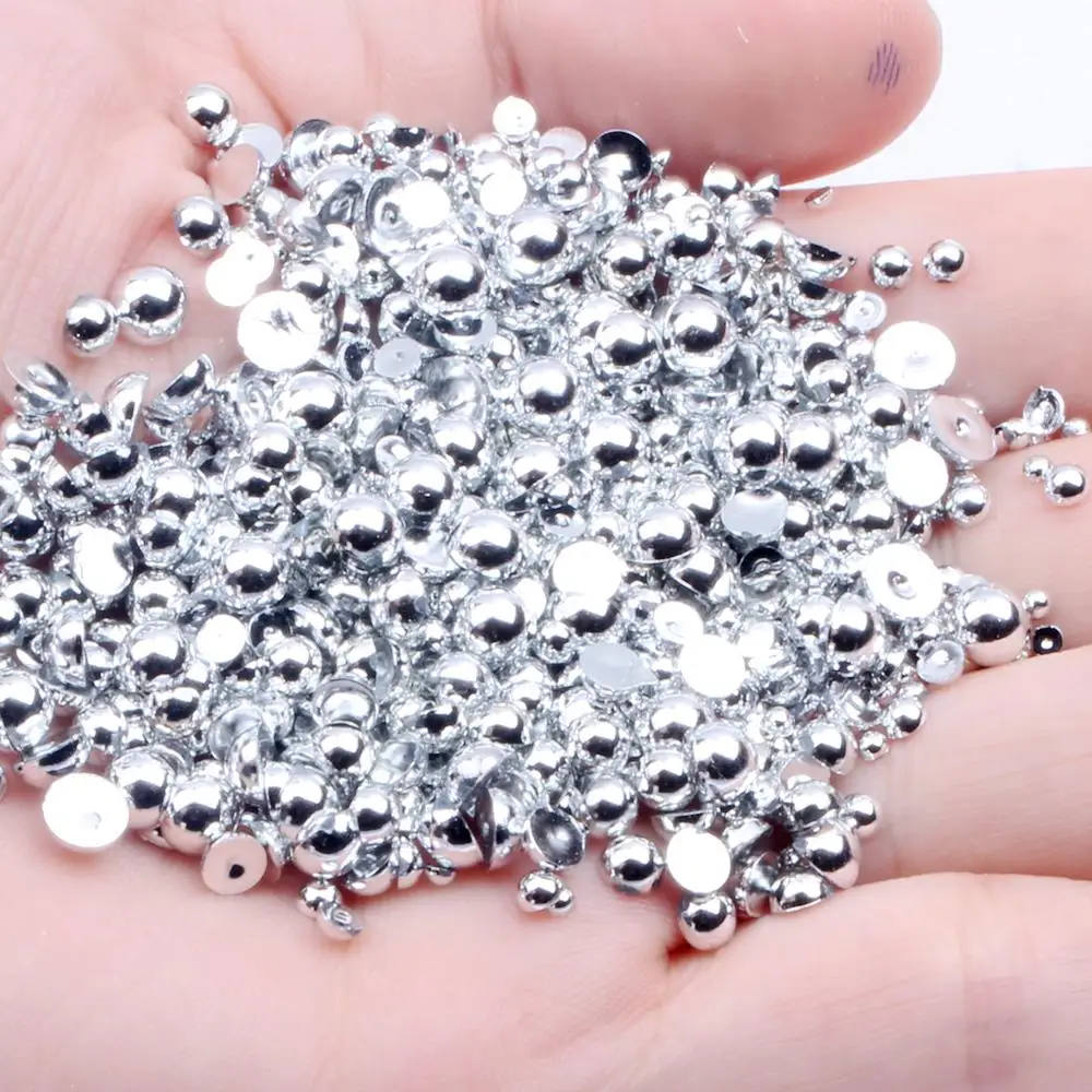 1.5-12mm Silver Half Round Resin Pearls Flatback Imitation Crafts Scrapbooking Beads Use Glue DIY Jewelry Making Accessories
1.5-12mm Silver Half Round Resin Pearls Flatback Imitation Crafts Scrapbooking Beads Use Glue DIY Jewelry Making Accessories