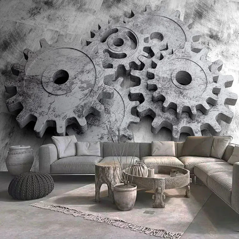 Custom Mural Wallpaper 3D Cement Grey Mechanical Gear Fresco Living Room Restaurant Background Wall Paper 3D Waterproof Sticker
Custom Mural Wallpaper 3D Cement Grey Mechanical Gear Fresco Living Room Restaurant Background Wall Paper 3D Waterproof Sticker