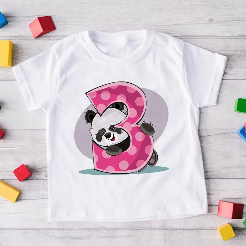 New children's birthday 1~9 panda animal cartoon shirt T-shirt boys and girls birthday gift baby clothes 1-12 years old
New children's birthday 1~9 panda animal cartoon shirt T-shirt boys and girls birthday gift baby clothes 1-12 years old