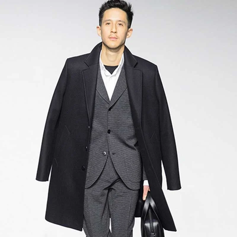 Men's woolen coat suit collar single row solid color 2020 autumn and winter youth plus size mid-length windbreaker jacket
Men's woolen coat suit collar single row solid color 2020 autumn and winter youth plus size mid-length windbreaker jacket