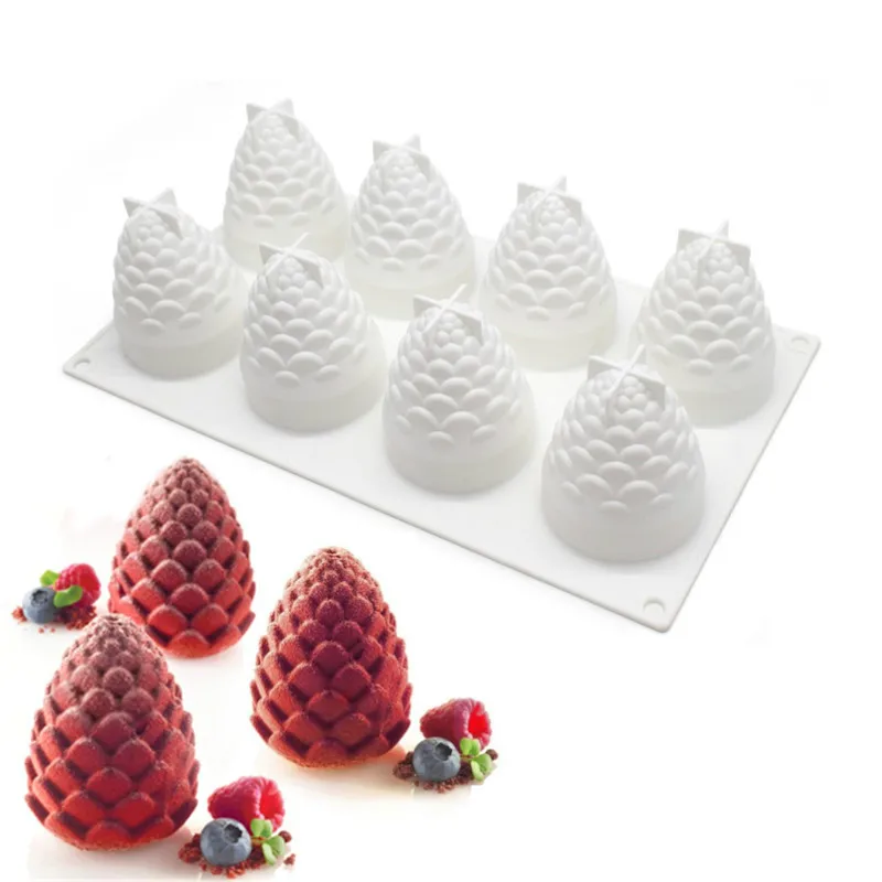 8 Holes Pine Nuts DIY Cake Mold Silicone Mousse Mould Baking For Pudding Chocolate Pies Brownie Dessert Kitchen Bakeware
8 Holes Pine Nuts DIY Cake Mold Silicone Mousse Mould Baking For Pudding Chocolate Pies Brownie Dessert Kitchen Bakeware
