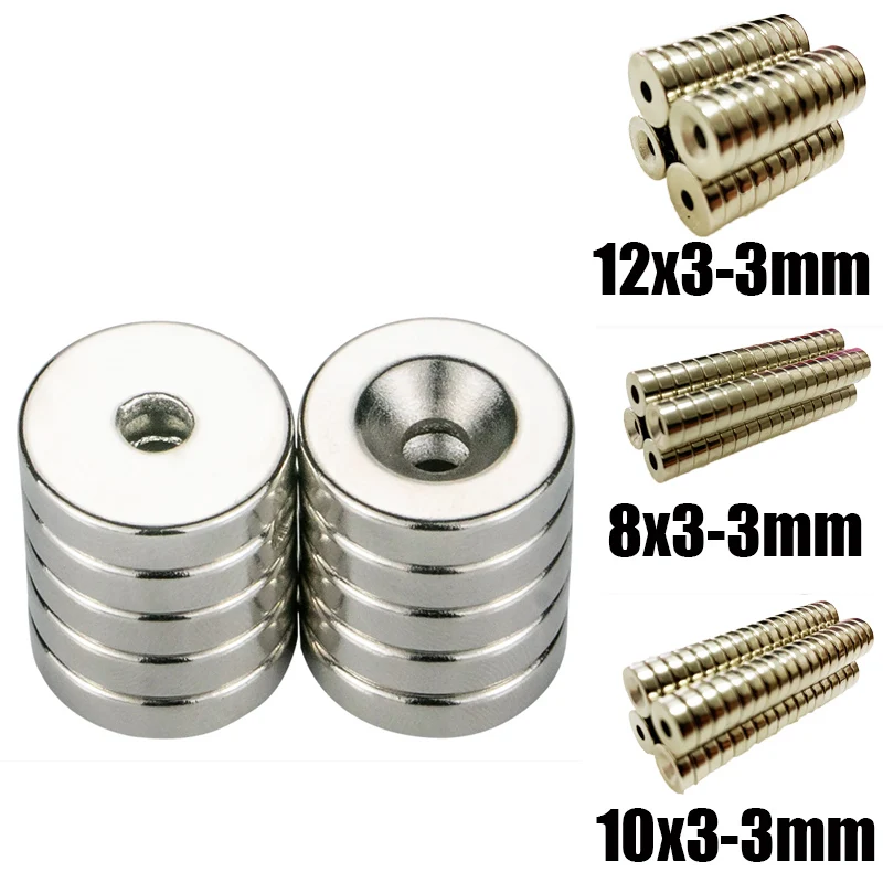 12x3 10x3 8x3 Hole 3mm N50 NdFeB Countersunk Round Hole Magnet Super Powerful Strong Permanent Magnetic imane Disc
12x3 10x3 8x3 Hole 3mm N50 NdFeB Countersunk Round Hole Magnet Super Powerful Strong Permanent Magnetic imane Disc