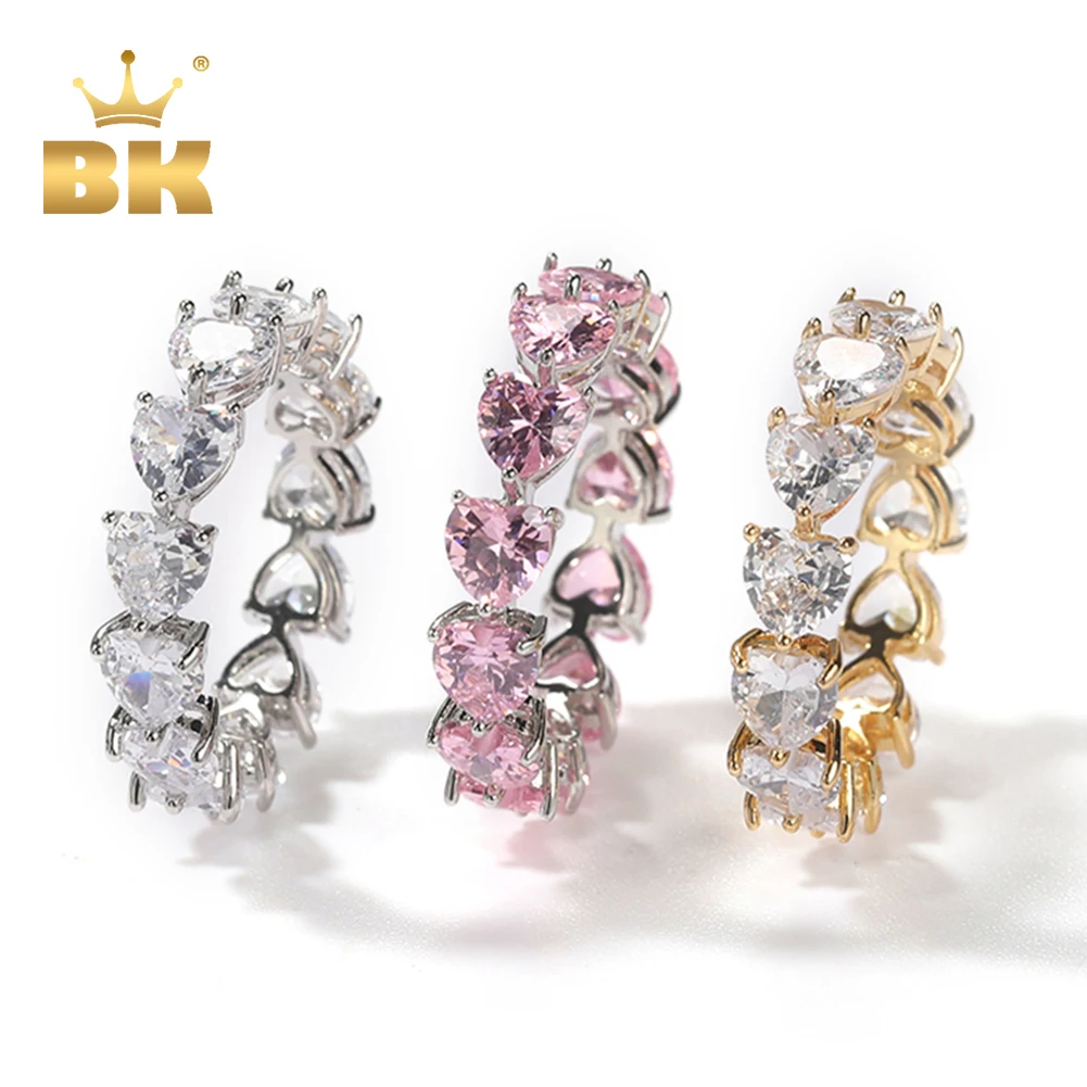 THE BLING KING Heart Shaped Ring Iced Out Pink White Cubic Zirconia Cute Lovely Engagement Ring For Women Lover Charm Jewelry
THE BLING KING Heart Shaped Ring Iced Out Pink White Cubic Zirconia Cute Lovely Engagement Ring For Women Lover Charm Jewelry