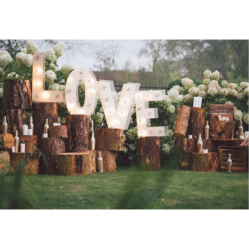 Romantic Garden Wedding Photography Backdrop Printed White Flowers Blossoms Wood Piers Candles Love Theme Party Photo Background
Romantic Garden Wedding Photography Backdrop Printed White Flowers Blossoms Wood Piers Candles Love Theme Party Photo Background