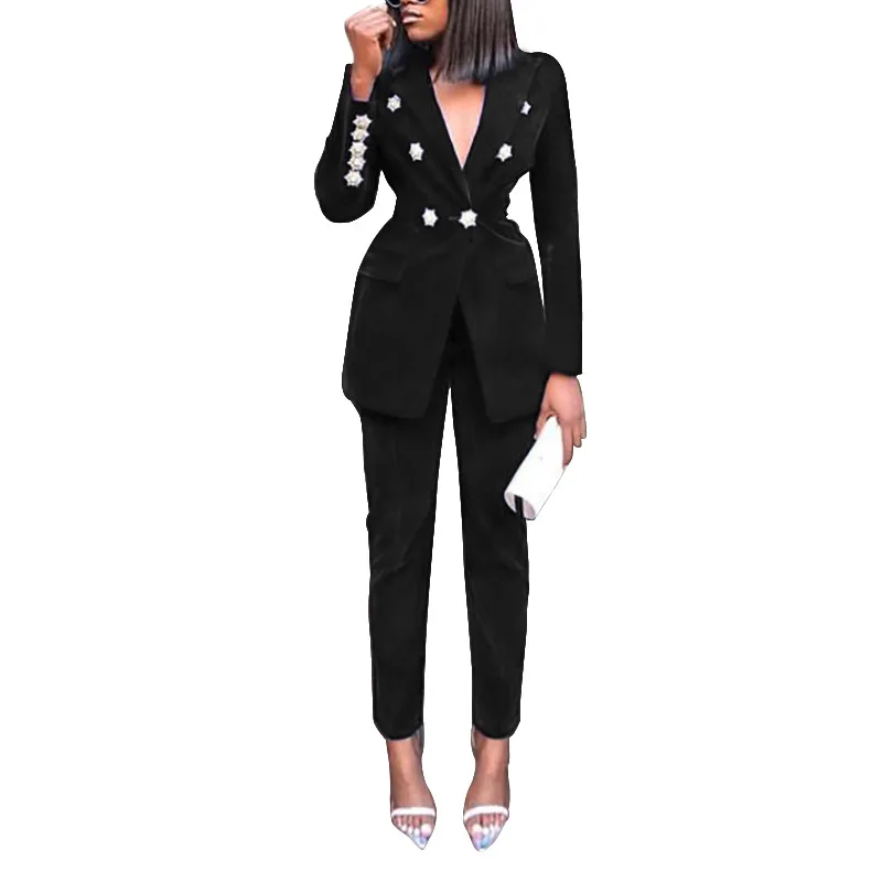 Spring and Autumn Sets for Women 2020 New Navy Blue Long Sleeve Sexy 2 Piece Set Outfits Fashion casual Two Piece Set Suit
Spring and Autumn Sets for Women 2020 New Navy Blue Long Sleeve Sexy 2 Piece Set Outfits Fashion casual Two Piece Set Suit