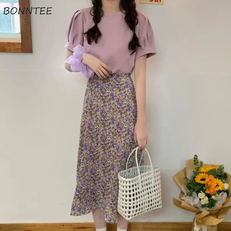 Sets Women Lovely Summer Outfit Puff Sleeve Floral Mid-calf Elegant Party Princess French Style Soft Leisure Female Two Pieces
Sets Women Lovely Summer Outfit Puff Sleeve Floral Mid-calf Elegant Party Princess French Style Soft Leisure Female Two Pieces