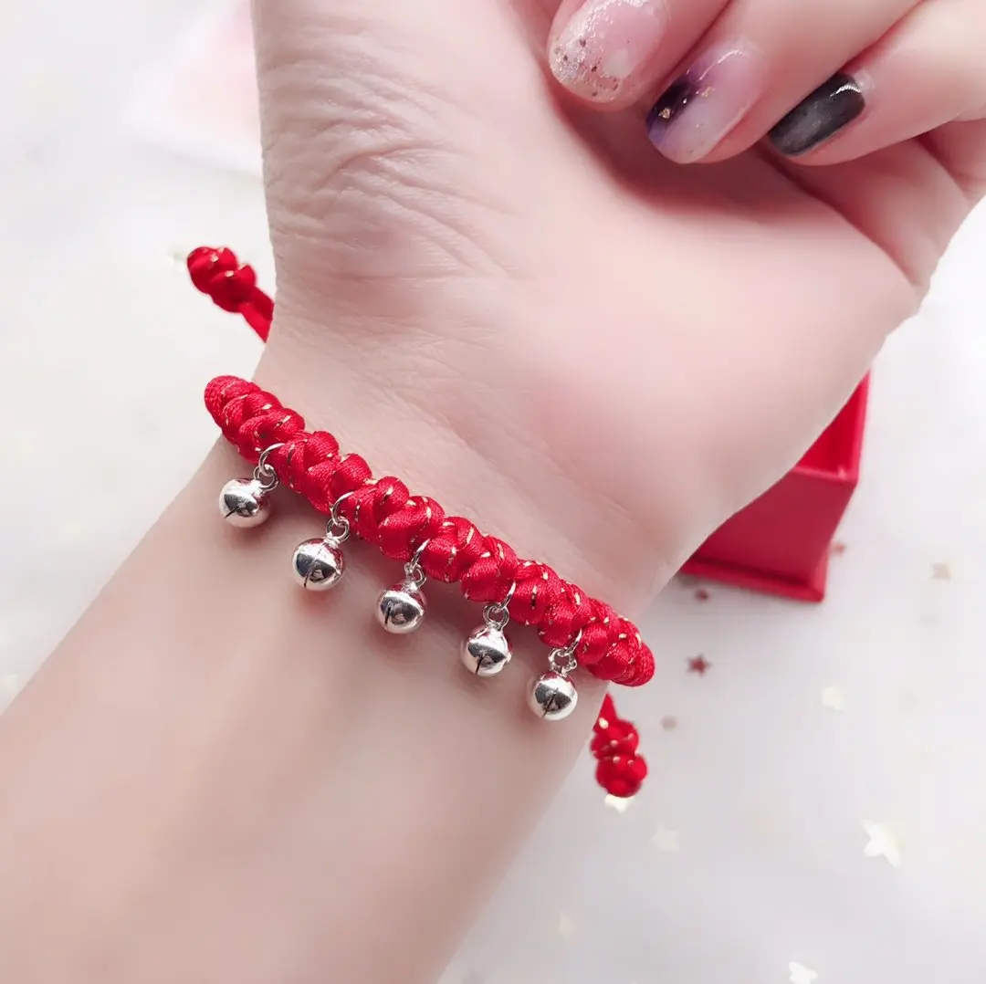 2020 Year New 100% 925 Sterling Silver Five Bell Bracelets Cute Blessing Red Rope Chain Real Bell Will Ring Exquisite Jewelry
2020 Year New 100% 925 Sterling Silver Five Bell Bracelets Cute Blessing Red Rope Chain Real Bell Will Ring Exquisite Jewelry