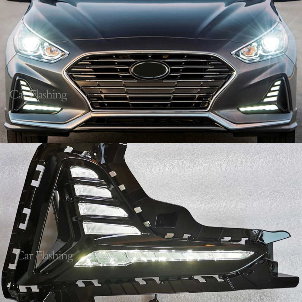Car Flashing 2Pcs for Hyundai Sonata 2018 2019 2020 Car Daytime Running Light DRL LED Daylight Fog Lamp White LED Foglight
Car Flashing 2Pcs for Hyundai Sonata 2018 2019 2020 Car Daytime Running Light DRL LED Daylight Fog Lamp White LED Foglight