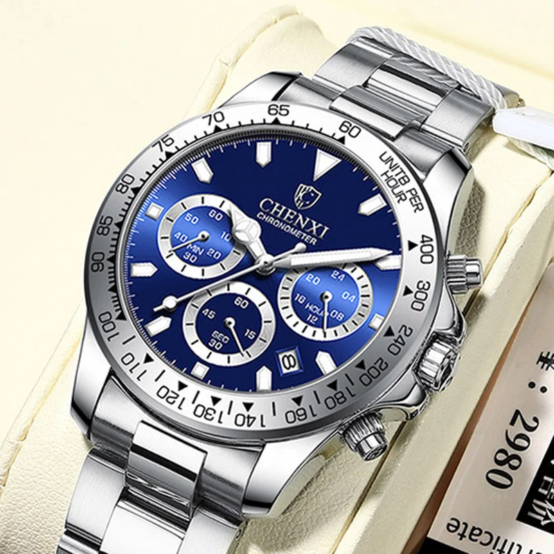 CHENXI Men Watches Men Blue Watches Fashion Business Waterproof Luminous Chronograph Quartz Wristwatches Men Reloj Hombre 2021
CHENXI Men Watches Men Blue Watches Fashion Business Waterproof Luminous Chronograph Quartz Wristwatches Men Reloj Hombre 2021