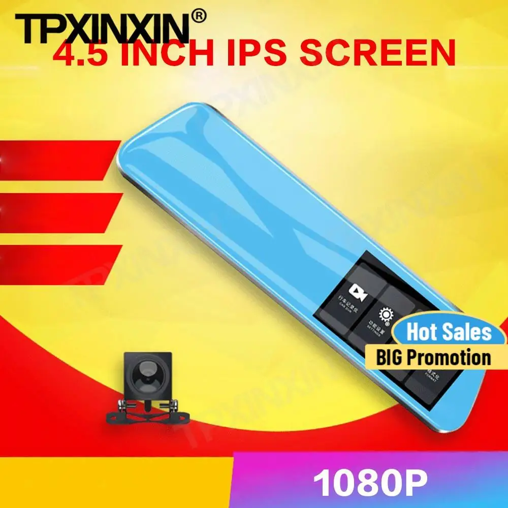 The New Ultra-thin 4.5 Inch IPS Screen 1080P Front and Rear Dual-lens Starlight Night Vision Rearview Mirror Driving Recorder
The New Ultra-thin 4.5 Inch IPS Screen 1080P Front and Rear Dual-lens Starlight Night Vision Rearview Mirror Driving Recorder