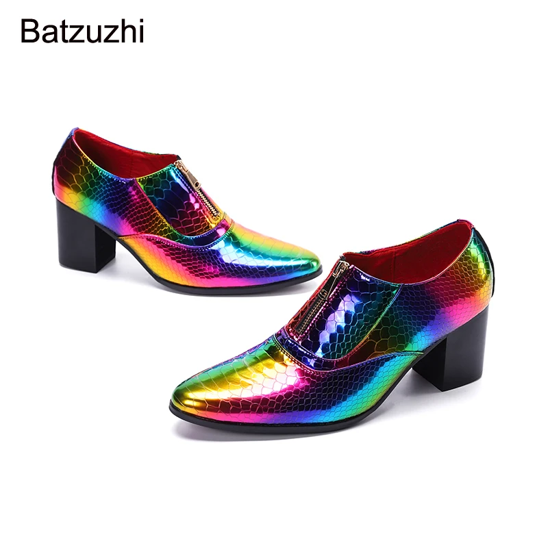 Batzuzhi 7.5cm High Heels Men's Boots Shoes Pointed Toe 2022 Rock Ankle Leather Boots Men Zip Party & Wedding Boots for Men!
Batzuzhi 7.5cm High Heels Men's Boots Shoes Pointed Toe 2022 Rock Ankle Leather Boots Men Zip Party & Wedding Boots for Men!