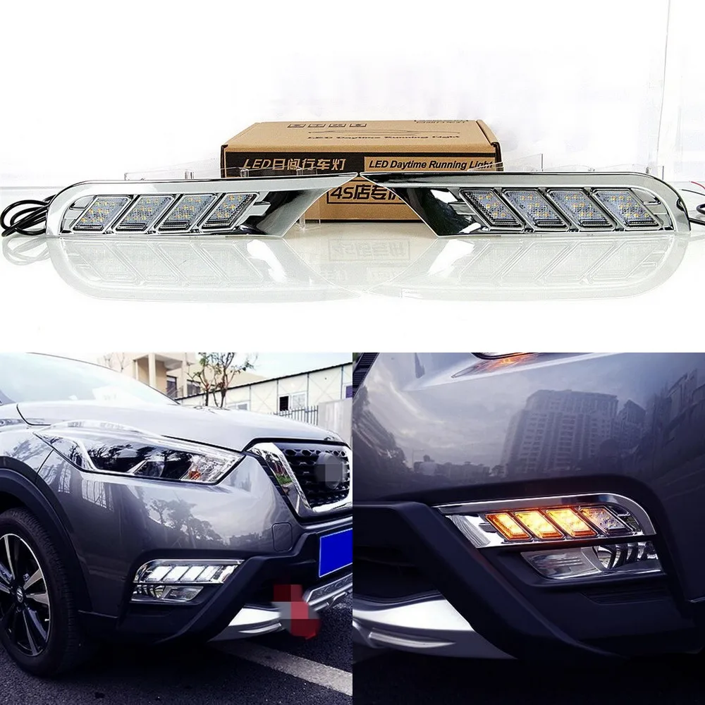 July King LED Daytime Running Lights Case for Nissan Kicks 2017-2020, LED White DRL with Yellow Streamer Turn Signals Light
July King LED Daytime Running Lights Case for Nissan Kicks 2017-2020, LED White DRL with Yellow Streamer Turn Signals Light