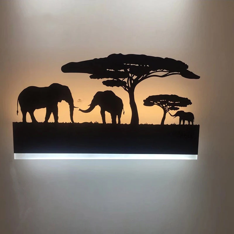 Retro LED Wall Lamp Creative Painting 110-240V Modern Black Sconce Decoration For Bathroom Living Bed Room Animal
Retro LED Wall Lamp Creative Painting 110-240V Modern Black Sconce Decoration For Bathroom Living Bed Room Animal
