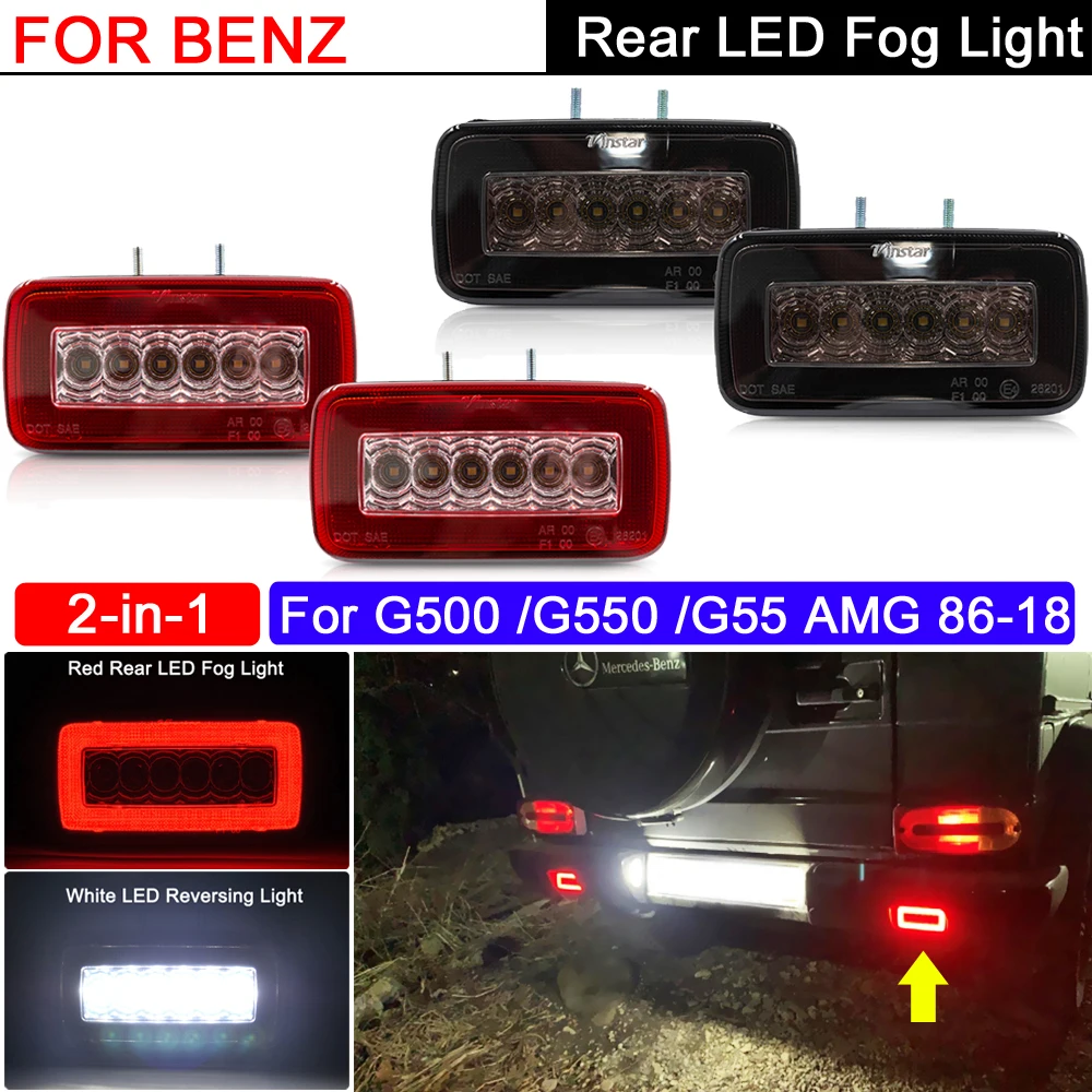 2-In-1 LED Rear Tail Fog Lamp With Reversing Backup Light For Benz W463 G-Class G500 G550 G63 G55 AMG 1986-2018
2-In-1 LED Rear Tail Fog Lamp With Reversing Backup Light For Benz W463 G-Class G500 G550 G63 G55 AMG 1986-2018