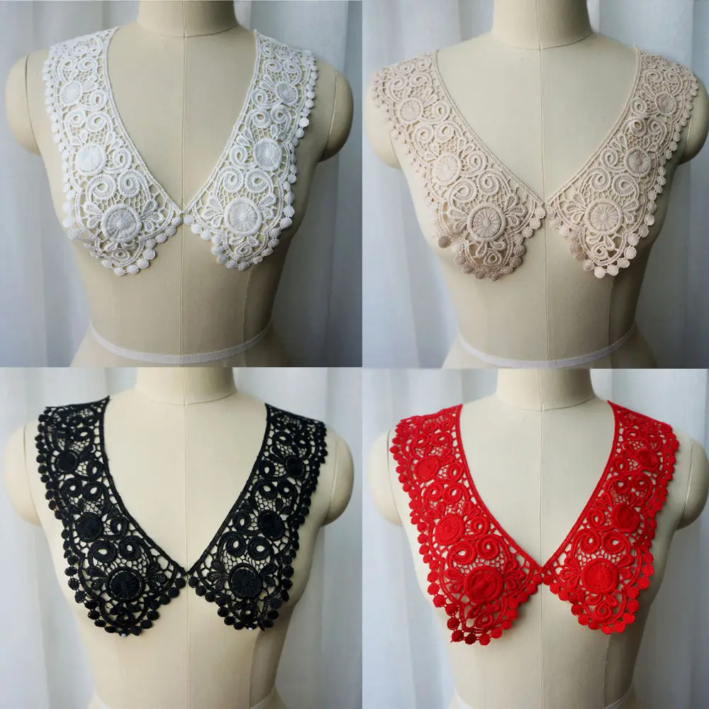 2PCS White Black Red Beige Embroidered Flora Fabric Collar Gown Appliques Sew On Patches For Wedding Decoration Dress DIY
2PCS White Black Red Beige Embroidered Flora Fabric Collar Gown Appliques Sew On Patches For Wedding Decoration Dress DIY