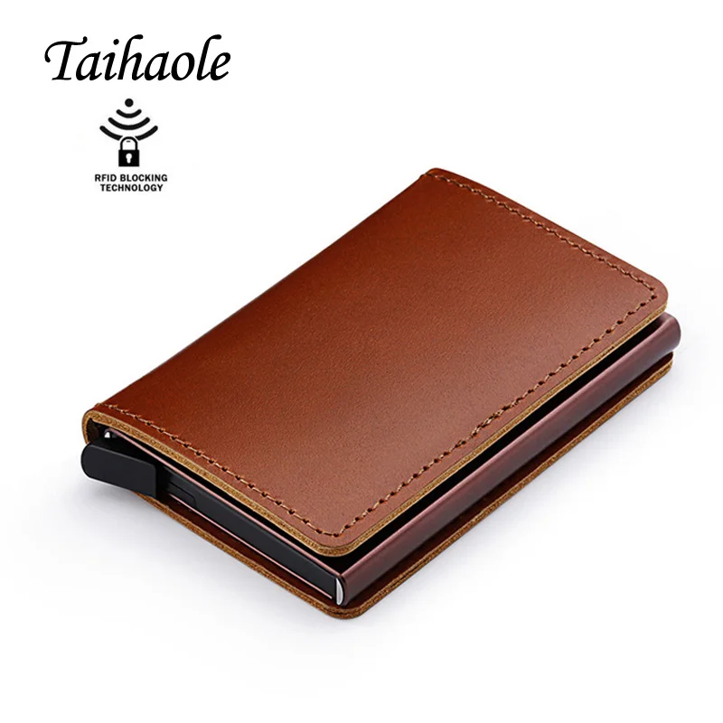 Taihaole New 100% Genuine Leather Credit Card Holder Aluminum Metal Business ID Cardholder Slim Card Case Mini Wallet for Men
Taihaole New 100% Genuine Leather Credit Card Holder Aluminum Metal Business ID Cardholder Slim Card Case Mini Wallet for Men