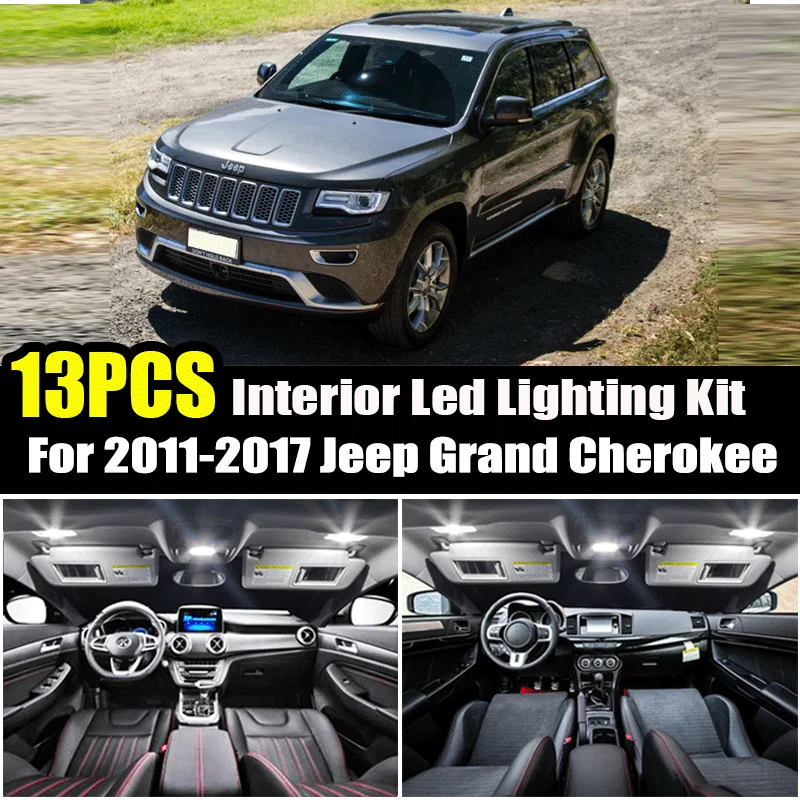 For Jeep Grand Cherokee 2011- 2016 2017 13Pcs White Canbus T10 W5W Led Car Interior Lights Kit Led Interior Dome Trunk Lights
For Jeep Grand Cherokee 2011- 2016 2017 13Pcs White Canbus T10 W5W Led Car Interior Lights Kit Led Interior Dome Trunk Lights
