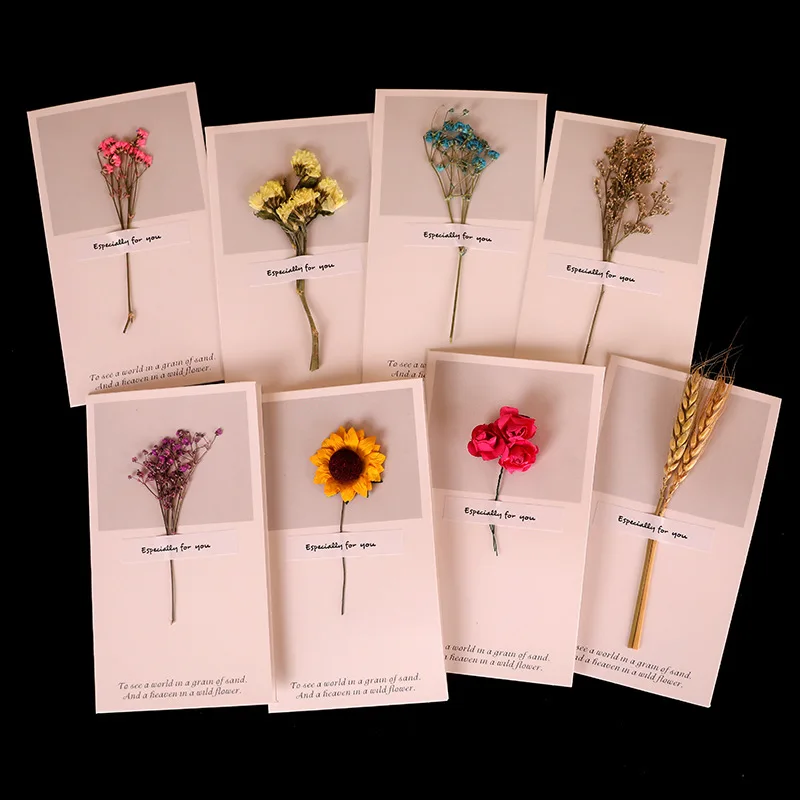 5PCS Lot Dried Rose Flower Branch Greeting Card Wedding Party Invitation Card With Dried Flower Bouquet Party Decoration Gift
5PCS Lot Dried Rose Flower Branch Greeting Card Wedding Party Invitation Card With Dried Flower Bouquet Party Decoration Gift