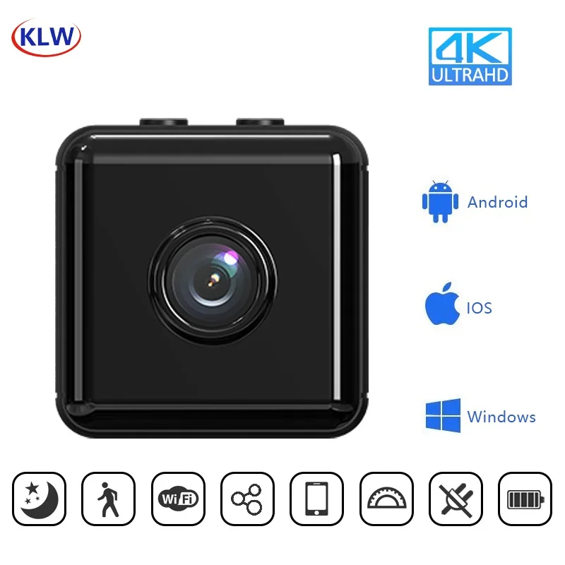 KLW X6D Remote Monitoring Long standby Wifi Hotspot Lightweight Flexible 1080P 4K Ultra HD 150 Degree Wide Angle Mini Camera
KLW X6D Remote Monitoring Long standby Wifi Hotspot Lightweight Flexible 1080P 4K Ultra HD 150 Degree Wide Angle Mini Camera