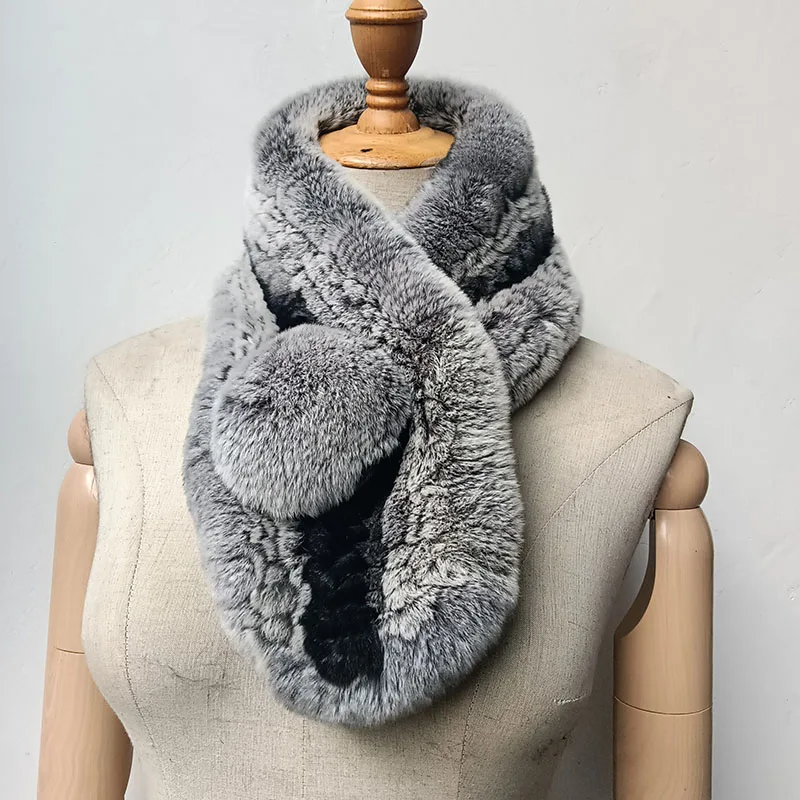 Women Real Rex Rabbit Fur Scarf With Fox Fur Pom pom Fashion Warm Thick Knitted Short Genuine Rabbit Fur Scarves Female Warmer
Women Real Rex Rabbit Fur Scarf With Fox Fur Pom pom Fashion Warm Thick Knitted Short Genuine Rabbit Fur Scarves Female Warmer