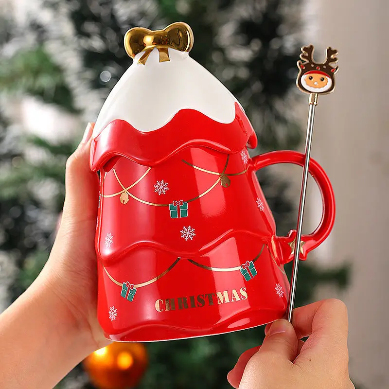 Christmas Tree Mug with Lid Mixing Spoon Ceramic Tea Water Cup Coffee Cup Christmas Decor Gift Box for Friends Coffee Mug 500ml
Christmas Tree Mug with Lid Mixing Spoon Ceramic Tea Water Cup Coffee Cup Christmas Decor Gift Box for Friends Coffee Mug 500ml