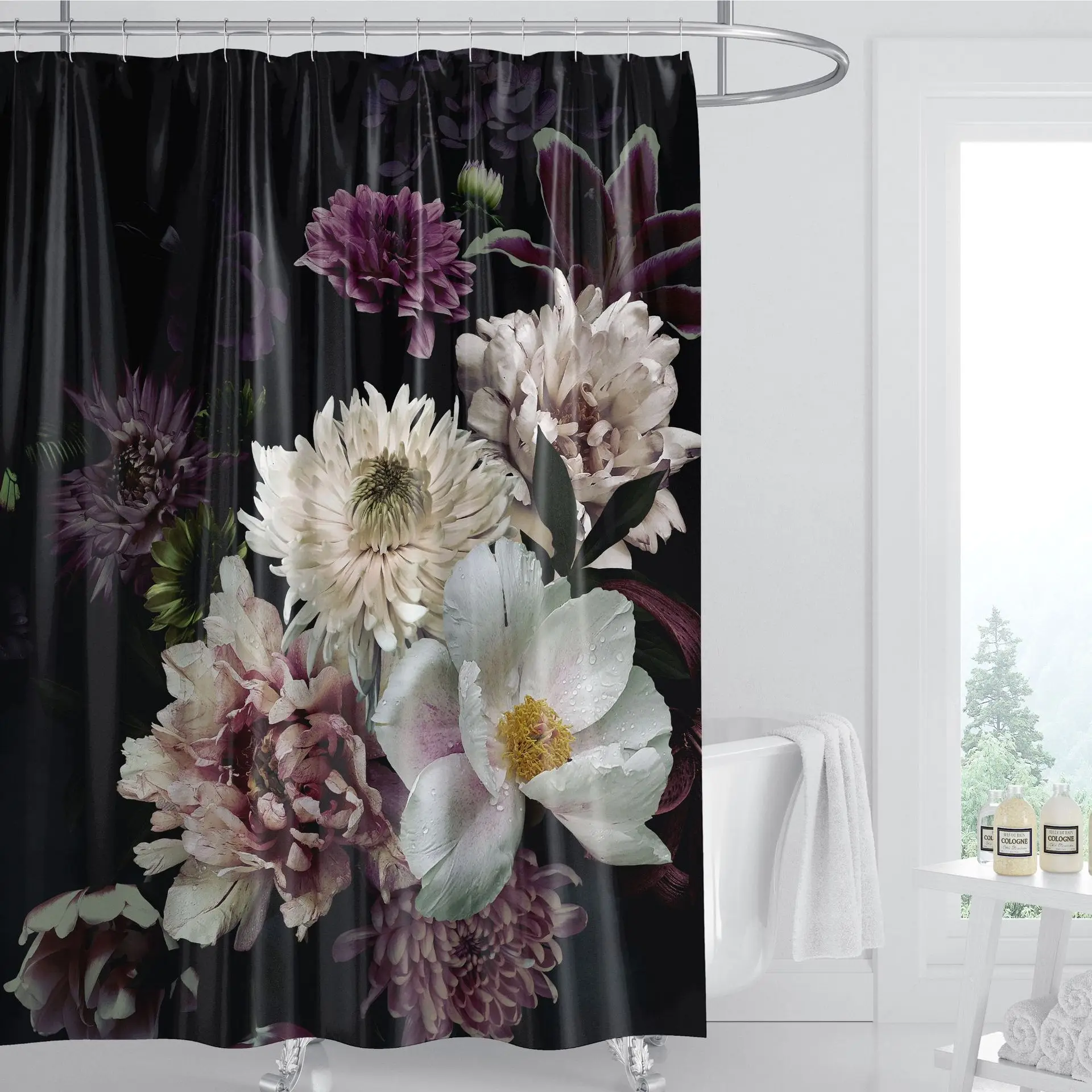 Natural Floral Shower Curtain 3D Flower Green Leaf Butterfly Water Color Art Nordic Modern Waterproof Bathroom Decor Curtain Set
Natural Floral Shower Curtain 3D Flower Green Leaf Butterfly Water Color Art Nordic Modern Waterproof Bathroom Decor Curtain Set