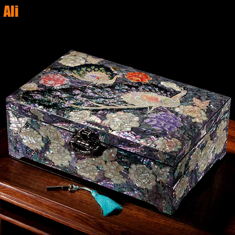 Mother-of-Pearl Princess European Solid Wood with Lock Chinese Retro Lacquer Jewelry Storage Certificate Box Gift Organizer
Mother-of-Pearl Princess European Solid Wood with Lock Chinese Retro Lacquer Jewelry Storage Certificate Box Gift Organizer