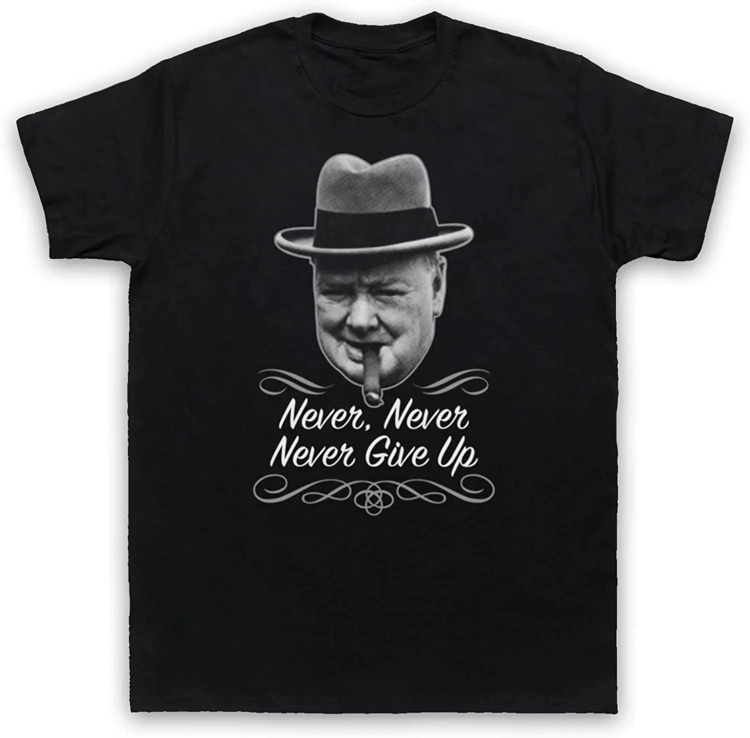 Churchill Never Give Up WW2 Mens T-Shirt Short Casual 100% COTTON O-Neck shirts
Churchill Never Give Up WW2 Mens T-Shirt Short Casual 100% COTTON O-Neck shirts
