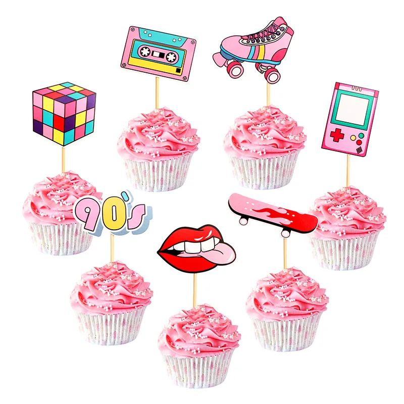 7pcs 90‘s Hip Hop Cake Topper Pink Toy Cupcake Toppers For 80s 90s Party Decorations Adult Birthday Party Supplies
7pcs 90‘s Hip Hop Cake Topper Pink Toy Cupcake Toppers For 80s 90s Party Decorations Adult Birthday Party Supplies