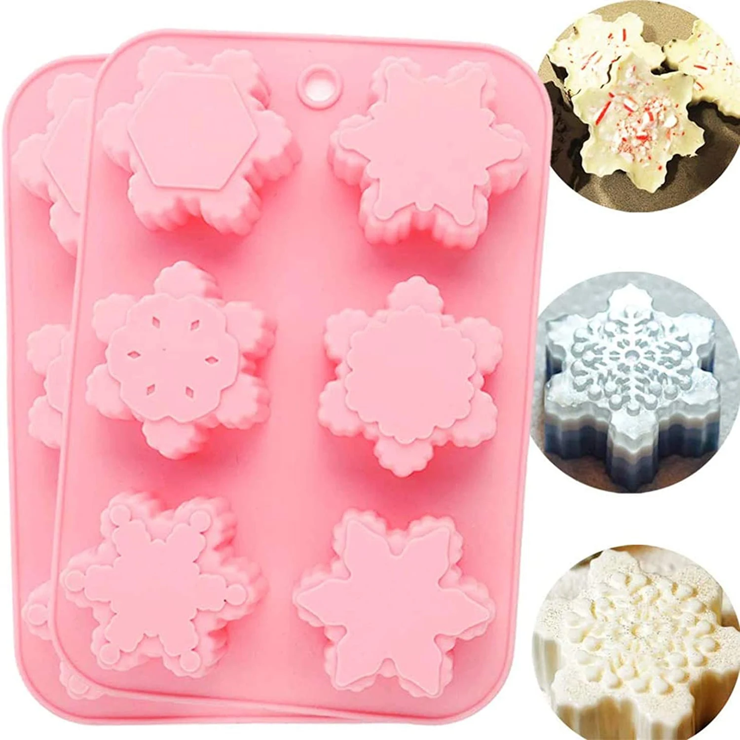 Silicone Soap Molds Snowflakes Handmade Loaf Baking Mould Cake Pan Biscuit Ice Cube Tray for Craft Candlle Mold Pudding Making
Silicone Soap Molds Snowflakes Handmade Loaf Baking Mould Cake Pan Biscuit Ice Cube Tray for Craft Candlle Mold Pudding Making