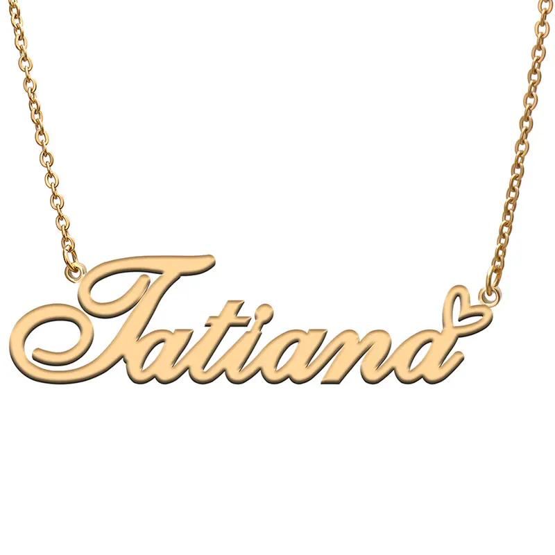 Tatiana Love Heart Name Necklace Personalized Gold Plated Stainless Steel Collar for Women Girls Friends Birthday Wedding Gift
Tatiana Love Heart Name Necklace Personalized Gold Plated Stainless Steel Collar for Women Girls Friends Birthday Wedding Gift