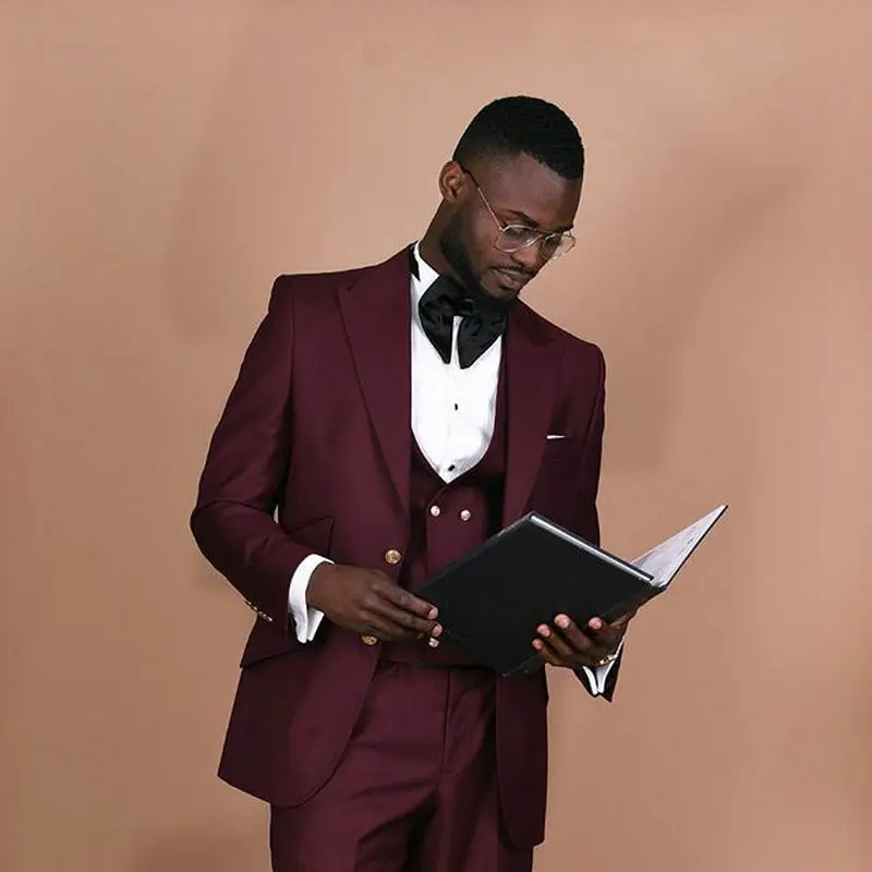 JELTONEWIN Latest Designs Burgundy Men Suits Slim Fit 3 Piece Tuxedo Prom Wedding Suits Custom Made Groom Blazer Terno Masculino
JELTONEWIN Latest Designs Burgundy Men Suits Slim Fit 3 Piece Tuxedo Prom Wedding Suits Custom Made Groom Blazer Terno Masculino