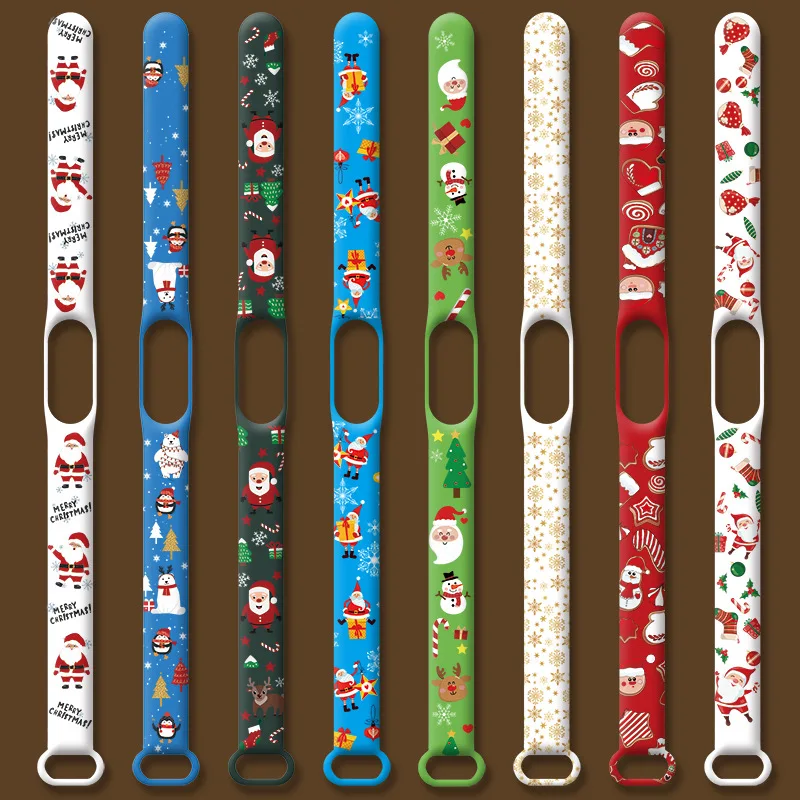 Christmas Gift Pattern Bracelet for Xiaomi Mi Band 3 4 5 6 7 Strap Cartoon Silicone Watch Band Strap for Xiao Miband 7 Wristband
Christmas Gift Pattern Bracelet for Xiaomi Mi Band 3 4 5 6 7 Strap Cartoon Silicone Watch Band Strap for Xiao Miband 7 Wristband
