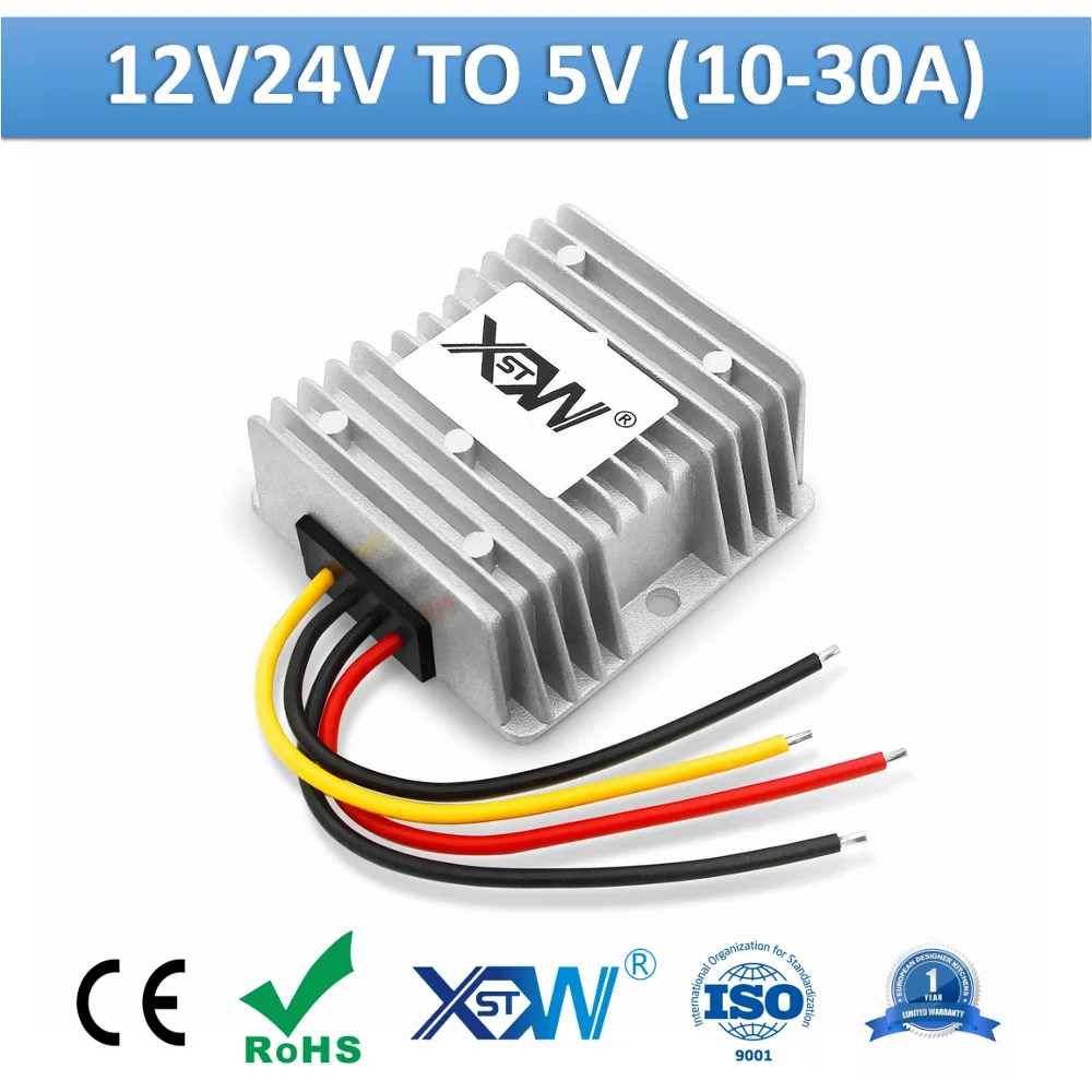 XWST Non Isolated DC DC 12v 24v to 5v Power Supply Converter 10A 15A 20A 25A 30A Step Up Down Buck 5v Voltage Regulator
XWST Non Isolated DC DC 12v 24v to 5v Power Supply Converter 10A 15A 20A 25A 30A Step Up Down Buck 5v Voltage Regulator