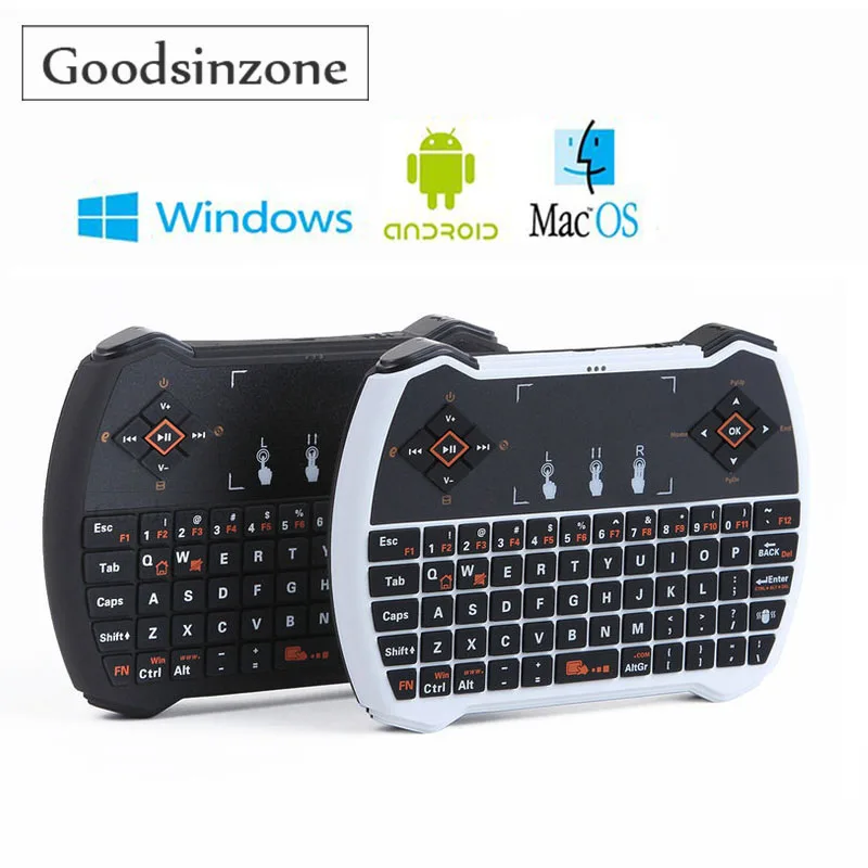 2.4G Wireless Mini Keyboard, Handheld Remote Keyboard with Touchpad Work for PC, Remote control for Android TV Box,For KODI
2.4G Wireless Mini Keyboard, Handheld Remote Keyboard with Touchpad Work for PC, Remote control for Android TV Box,For KODI