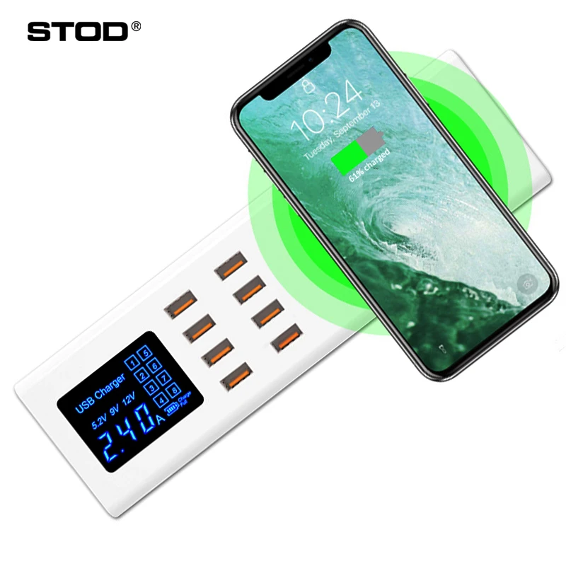 Беспроводное зарядное устройство STOD, 40 Вт, USB, 2,4 А, для iPhone 8, X, Samsung S9, Huawei Nexus Mi, Oneplus, адаптер питания переменного тока
Беспроводное зарядное устройство STOD, 40 Вт, USB, 2,4 А, для iPhone 8, X, Samsung S9, Huawei Nexus Mi, Oneplus, адаптер питания переменного тока