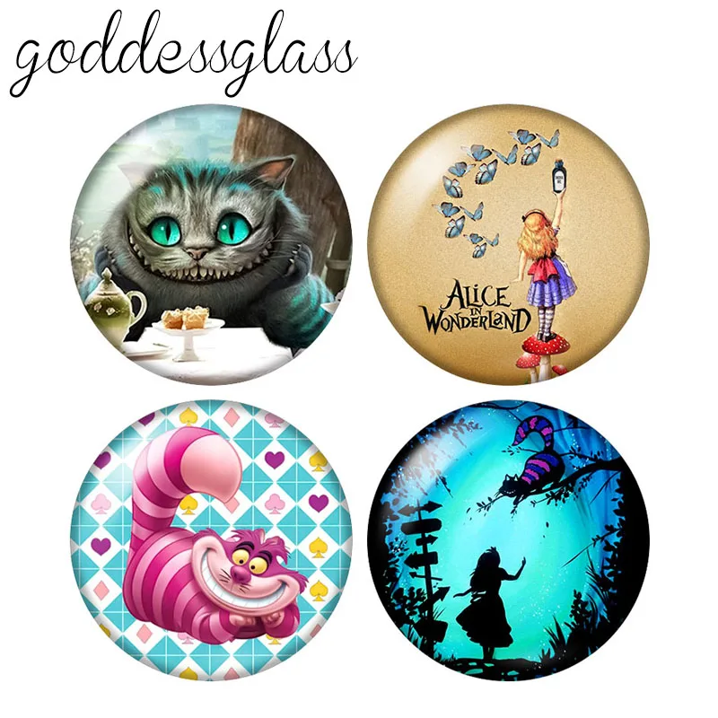Disney Alice Cheshire cat white rabbit 10pcs 12mm/18mm/20mm/25mm Round photo glass cabochon flat back Necklace Making findings
Disney Alice Cheshire cat white rabbit 10pcs 12mm/18mm/20mm/25mm Round photo glass cabochon flat back Necklace Making findings