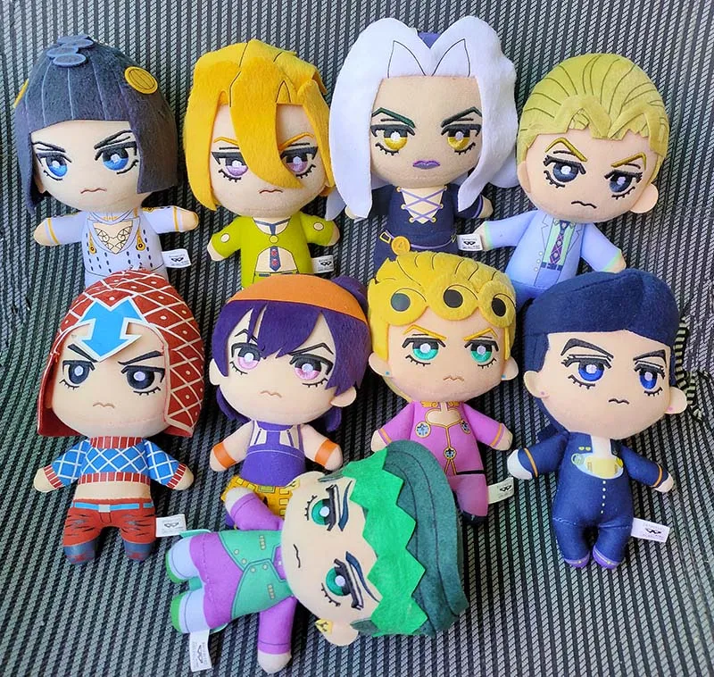 9pcs JoJoss Bizarre Adventure Golden Wind Buccellati Abbacchio Fugo Yoshikage Kira Rohan Kishibe Josuke Higashikata plush TOY
9pcs JoJoss Bizarre Adventure Golden Wind Buccellati Abbacchio Fugo Yoshikage Kira Rohan Kishibe Josuke Higashikata plush TOY