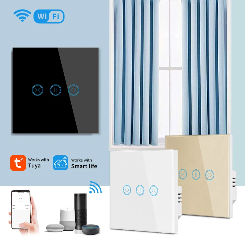 Zigbee Wifi touch curtain switch Tuya Smart Life APP Google Alexa voice controlled tempered glass electric curtain switch
Zigbee Wifi touch curtain switch Tuya Smart Life APP Google Alexa voice controlled tempered glass electric curtain switch