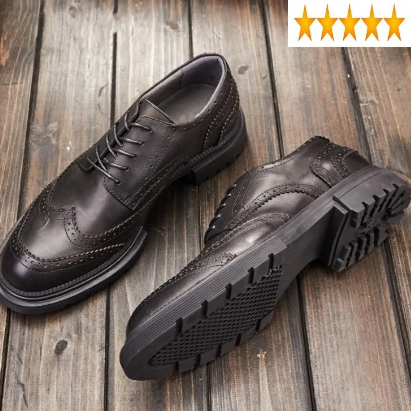 Real 100% England Leather Style Business Formal Men Brand Lace Up Platform Brogue Luxury Black Party Dress Shoes
Real 100% England Leather Style Business Formal Men Brand Lace Up Platform Brogue Luxury Black Party Dress Shoes