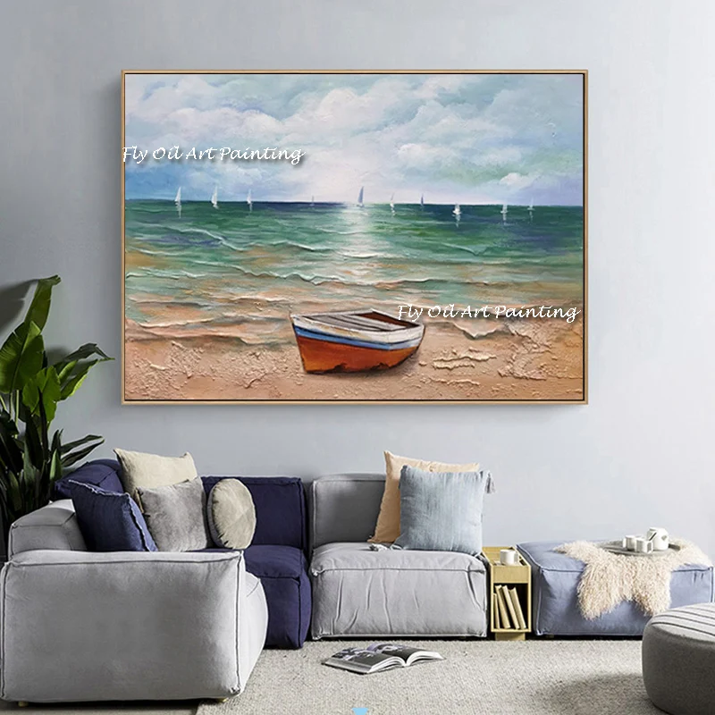 The Hand Painted Abstract Art Oil Painting Wall Canvas Paintings Corridor Sea View Picture For Home Office Decor Color Red Ship
The Hand Painted Abstract Art Oil Painting Wall Canvas Paintings Corridor Sea View Picture For Home Office Decor Color Red Ship