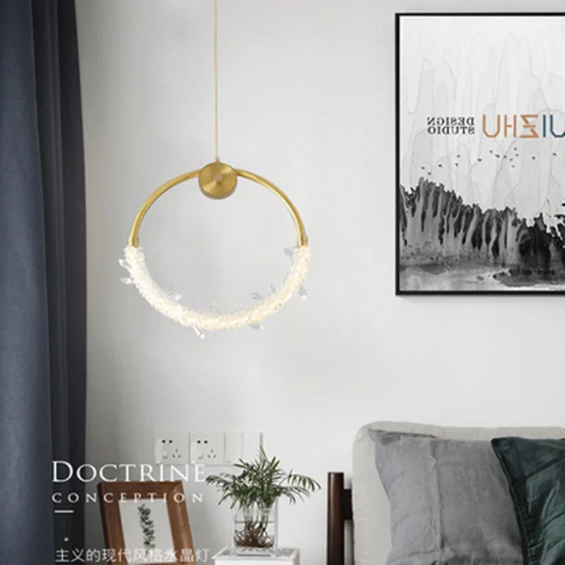 Nordic modern minimalist personality crystal bedroom bedside aisle lamp porch bar small chandelier
Nordic modern minimalist personality crystal bedroom bedside aisle lamp porch bar small chandelier