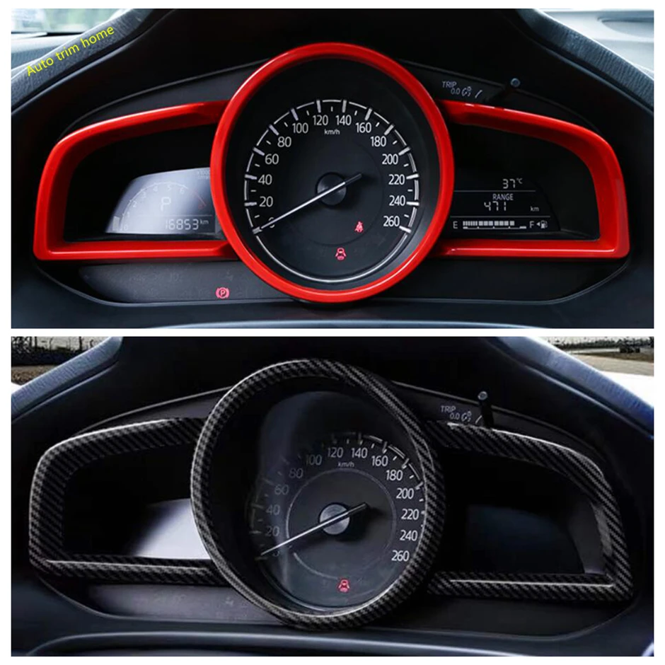 ABS Red / Carbon Fiber Look Dashboard Instrument Display Screen Cover Trim Fit For Mazda 3 2014 - 2018 Accessories Car-styling
ABS Red / Carbon Fiber Look Dashboard Instrument Display Screen Cover Trim Fit For Mazda 3 2014 - 2018 Accessories Car-styling